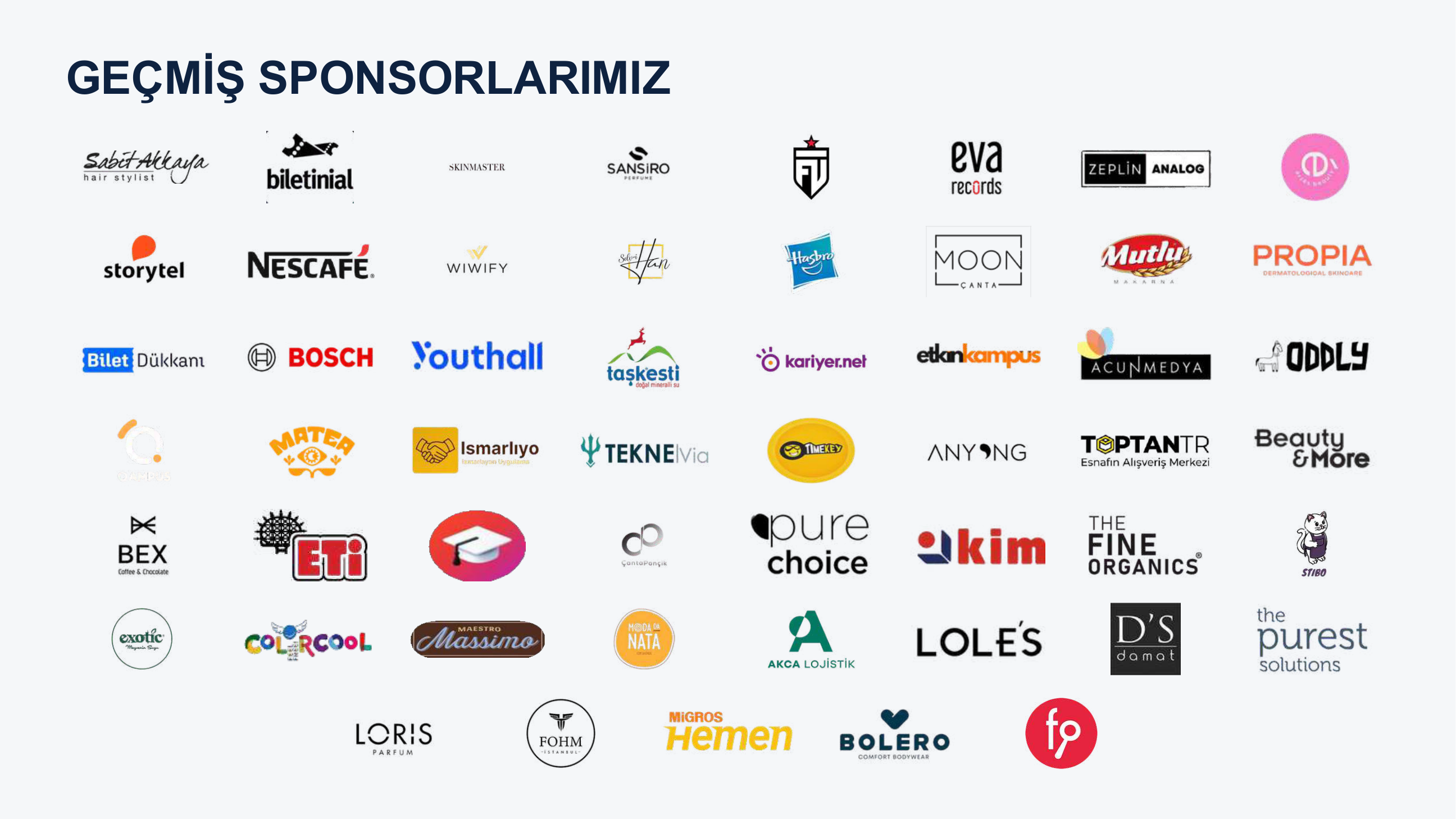 BAU Liderlik ve Girişimcilik Kulübü geçmiş sponsorları
